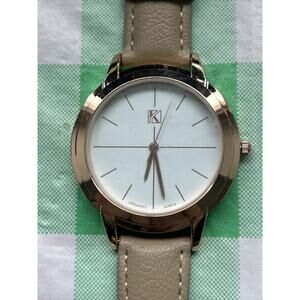 K Rose Gold Beige Band Women’s Quartz Watch